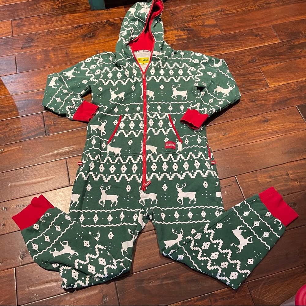 Tipsy Elves Reindeer Hooded Jumpsuit L